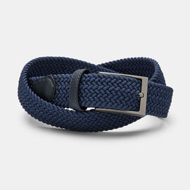 Voltana Woven Elastic Belt, Blue, hi-res